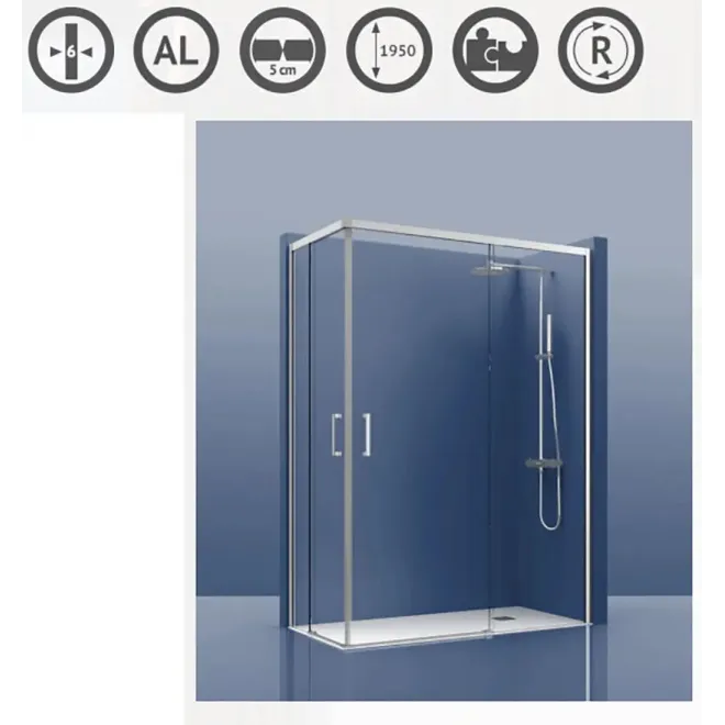 MAMPARA DUCHA ANGULAR CORREDERA URBAN 300