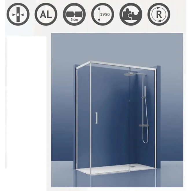 MAMPARA DUCHA ANGULAR CORREDERA URBAN 400
