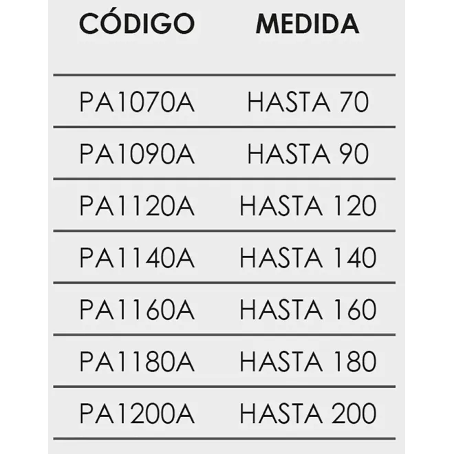 FICHA MAMPARA DE DUCHA FRONTAL ABATIBLE PADEL 100A