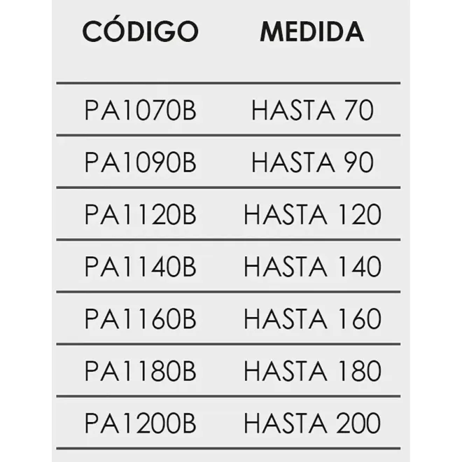 FICHA MAMPARA DE DUCHA FRONTAL ABATIBLE PADEL 100B