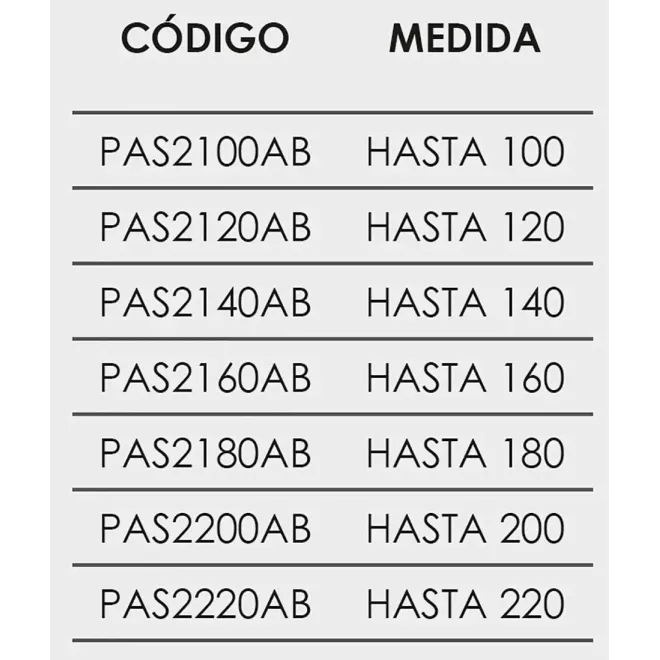 FICHA MAMPARA DE DUCHA FRONTAL ABATIBLE PADEL 200AB