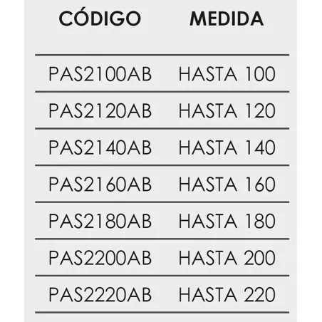 FICHA MAMPARA DE DUCHA FRONTAL ABATIBLE PADEL 200AB