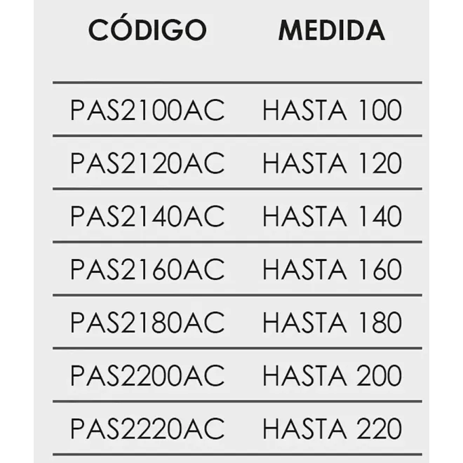 FICHA MAMPARA DE DUCHA FRONTAL ABATIBLE PADEL 200AC