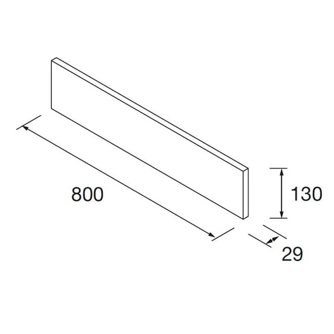 PLANO 80X13 FRONTAL MADERA LLOYD SALGAR