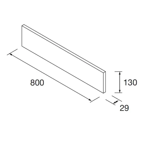 PLANO 80X13 FRONTAL MADERA LLOYD SALGAR