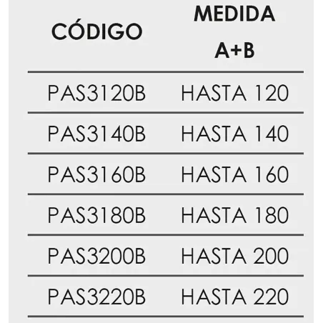 FICHA MAMPARA DUCHA ANGULAR ABATIBLE PADEL 300B