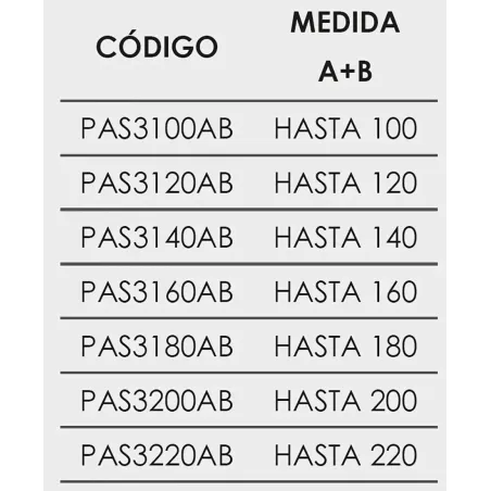 FICHA MAMPARA DUCHA ANGULAR ABATIBLE PADEL 300AB