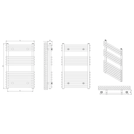PLANO RADIADOR TOALLERO WINDSOR ACERO INOX CICSA
