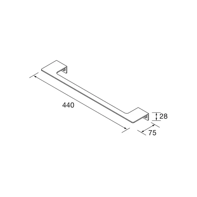 PLANO TOALLERO BARRA 44 SQUARE SALGAR