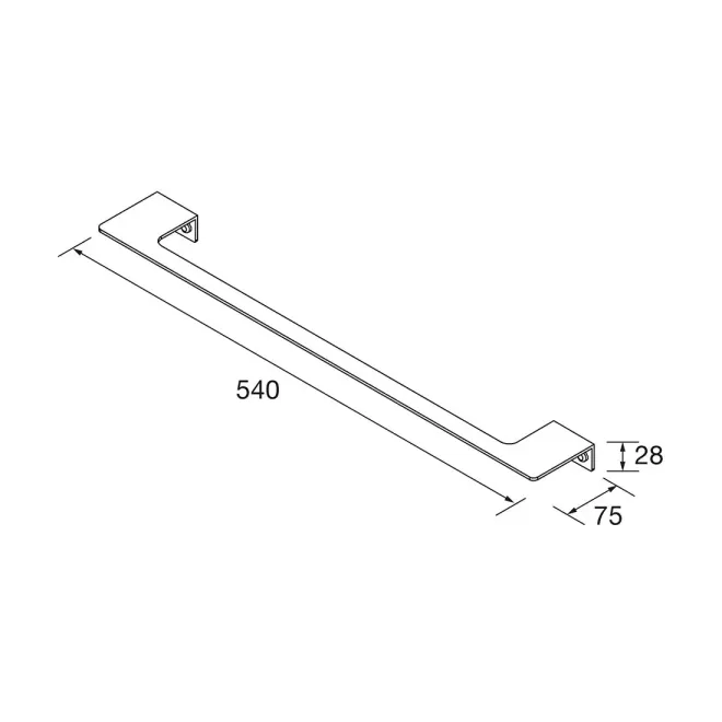 PLANO TOALLERO BARRA 54 SQUARE SALGAR