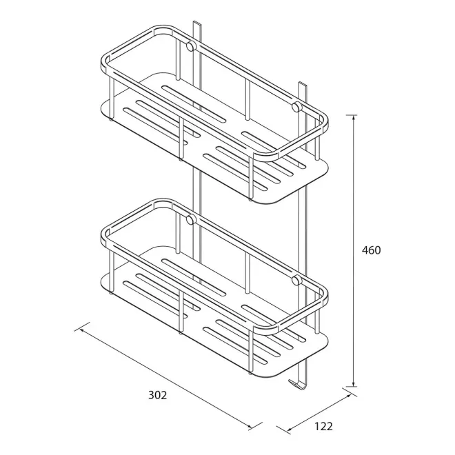 PLANO JABONERA DOBLE RECTANGULAR NILO SALGAR