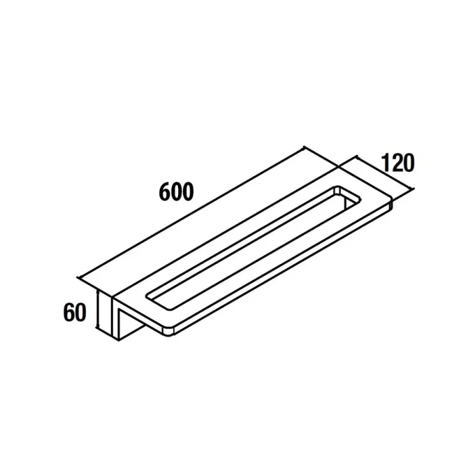 PLANO 50 REPISA TOALLERO SOLID SURFACE SALGAR
