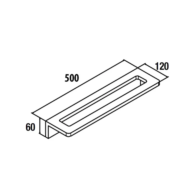 PLANO 50 REPISA TOALLERO SOLID SURFACE SALGAR