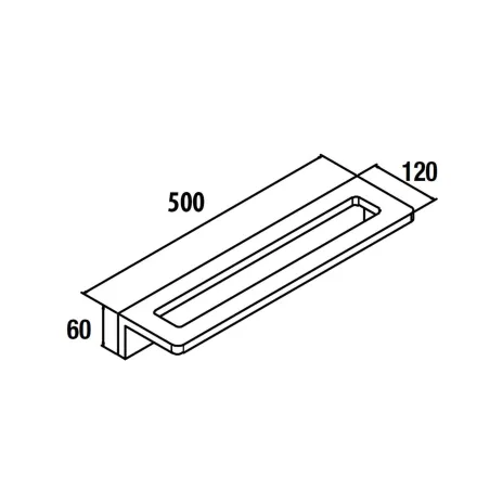PLANO 50 REPISA TOALLERO SOLID SURFACE SALGAR