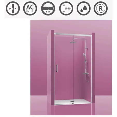 MAMPARA DE DUCHA FRONTAL CORREDERA LUXURY 100