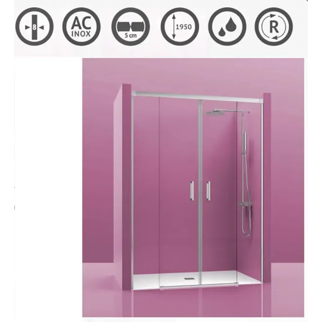 MAMPARA DE DUCHA FRONTAL CORREDERA LUXURY 200
