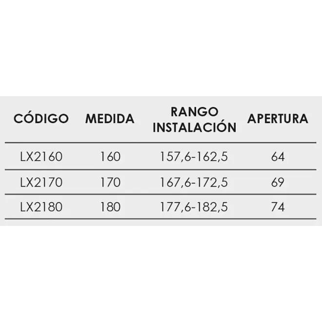 FICHA MAMPARA DE DUCHA FRONTAL CORREDERA LUXURY 200