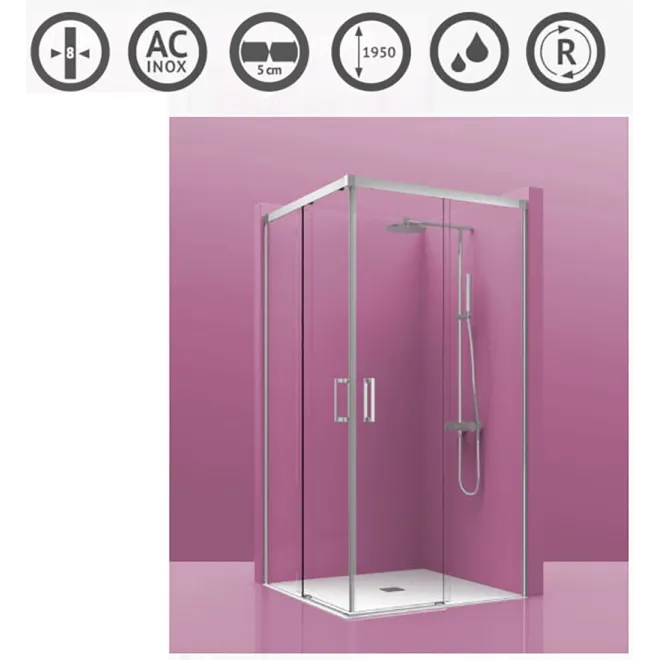 MAMPARA DUCHA ANGULAR CORREDERA LUXURY 300