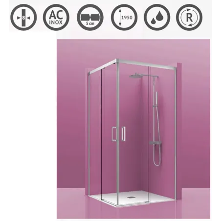 MAMPARA DUCHA ANGULAR CORREDERA LUXURY 300