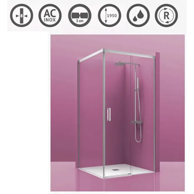 MAMPARA DUCHA ANGULAR CORREDERA LUXURY 400
