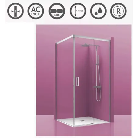 MAMPARA DUCHA ANGULAR CORREDERA LUXURY 400