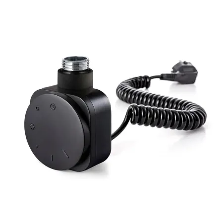 TOALLERO ELÉCTRICO DECORATIVO ROAD BAALNEO NEGRO DETALLE
