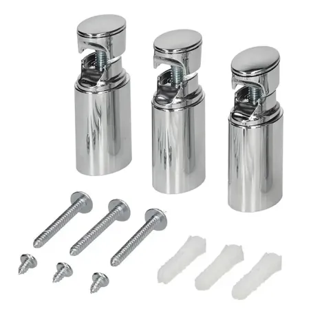 SET SOPORTES RADIADOR BAALNEO CROMO