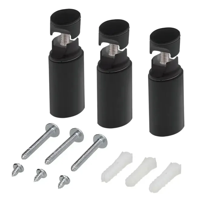 SET SOPORTES RADIADOR BAALNEO NEGRO