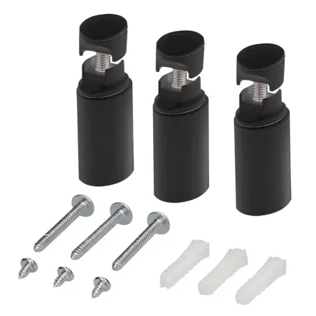 SET SOPORTES RADIADOR BAALNEO NEGRO