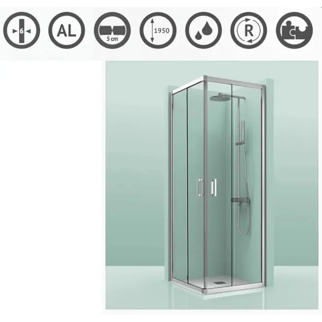 MAMPARA DUCHA ANGULAR ECO 300 CASTEL