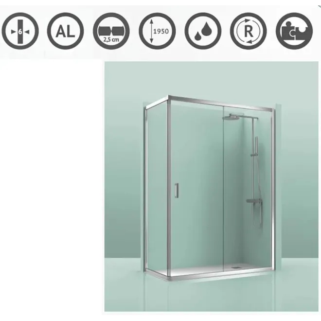 MAMPARA DUCHA ANGULAR ECO 400 CASTEL