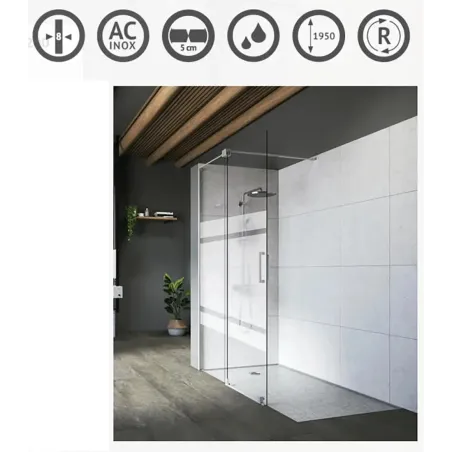 MAMPARA DE DUCHA FIJA + CORREDERA FREE 200B CASTEL