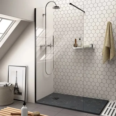 MAMPARA DE DUCHA FIJA HEAVEN BLACK SALGAR