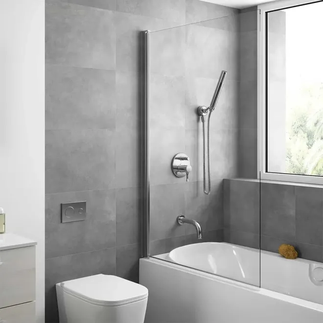 MAMPARA DE BAÑERA ABATIBLE HEAVEN PLATA BRILLO SALGAR