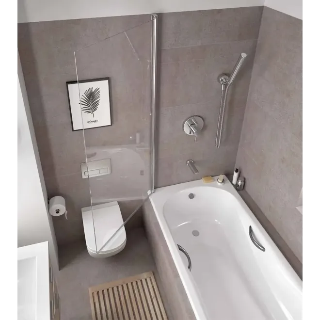 MAMPARA DE BAÑERA ABATIBLE HEAVEN PLATA BRILLO SALGAR