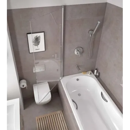 MAMPARA DE BAÑERA ABATIBLE HEAVEN PLATA BRILLO SALGAR
