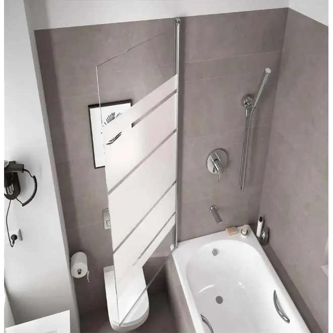MAMPARA DE BAÑERA ABATIBLE HEAVEN PLATA BRILLO SALGAR