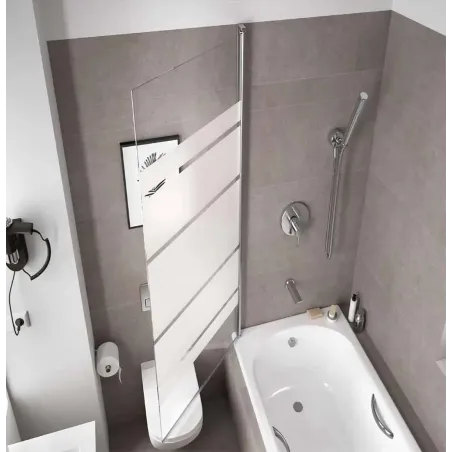 MAMPARA DE BAÑERA ABATIBLE HEAVEN PLATA BRILLO SALGAR