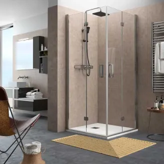 ▷MAMPARA DUCHA PLEGABLE ODENSE 4 HOJAS PLEGABLES | ¡Acierta!