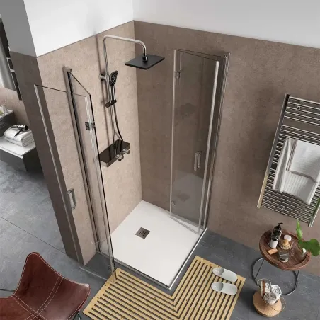 ▷MAMPARA DUCHA PLEGABLE ODENSE 4 HOJAS PLEGABLES | ¡Acierta!