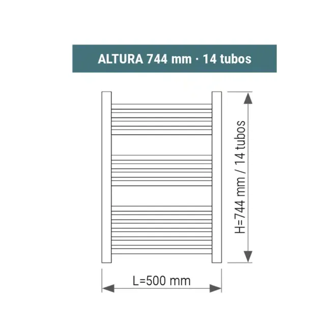 TOALLERO ELECTRICO DECORATIVO OMICRON MITHOS PLANO 74CM