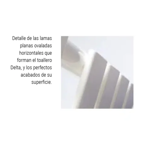 RADIADOR TOALLERO MITHOS DELTA BLANCO DETALLE 3