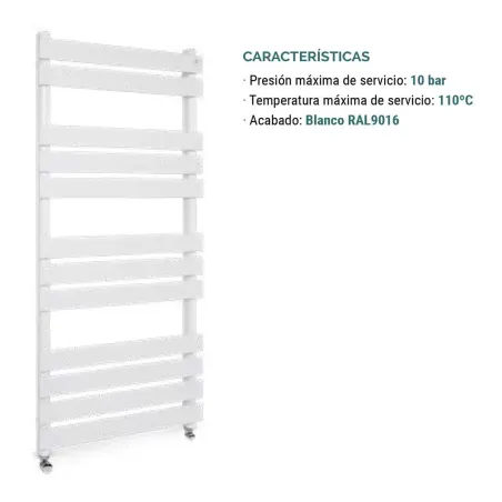 RADIADOR TOALLERO MITHOS DELTA BLANCO DETALLE