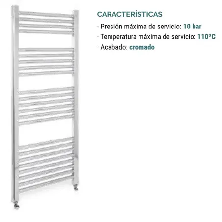 RADIADOR TOALLERO MITHOS OMICRON CROMO DETALLE