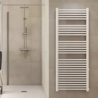 RADIADOR TOALLERO MITHOS ZETA TOMAS LATERALES BLANCO AMBIENTE