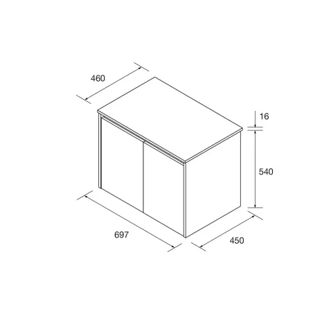 MUEBLE DE BAÑO NOJA 2 PUERTAS SALGAR 70 CM