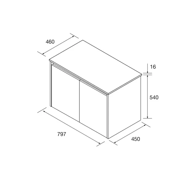 MUEBLE DE BAÑO NOJA 2 PUERTAS SALGAR 80 CM