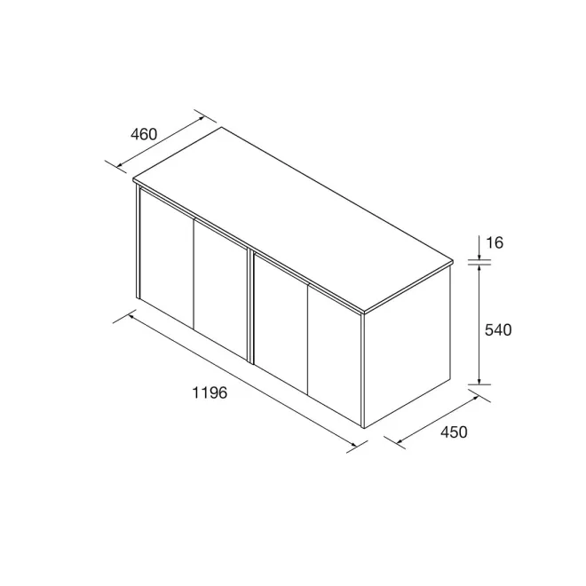 MUEBLE DE BAÑO NOJA 4 PUERTAS SALGAR 120 CM