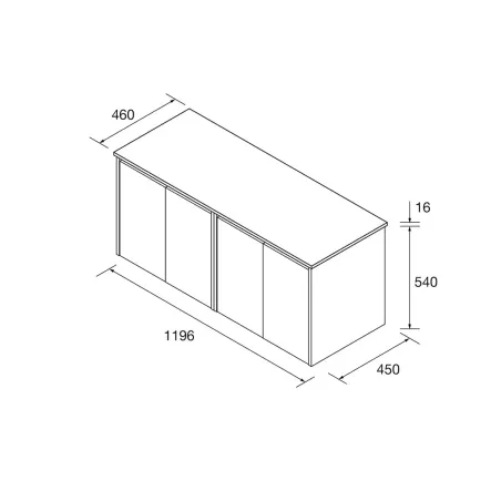 MUEBLE DE BAÑO NOJA 4 PUERTAS SALGAR 120 CM