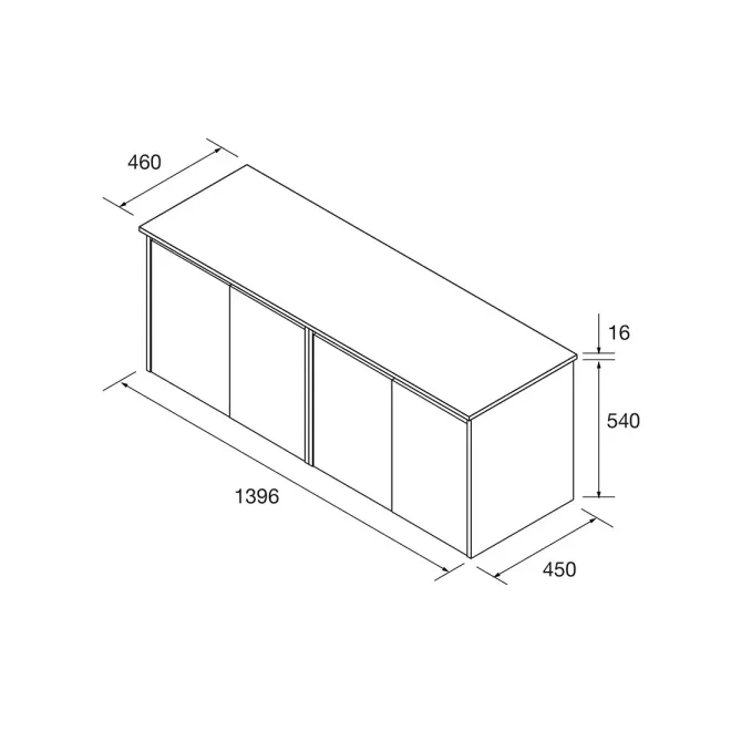 MUEBLE DE BAÑO NOJA 4 PUERTAS SALGAR 140 CM